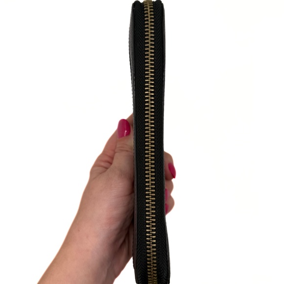 Coach Black Long Accordion Zip Wallet - Picture 4 of 15